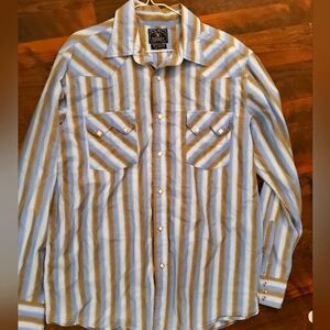 Men's lucky brand pearl snap button long sleeve